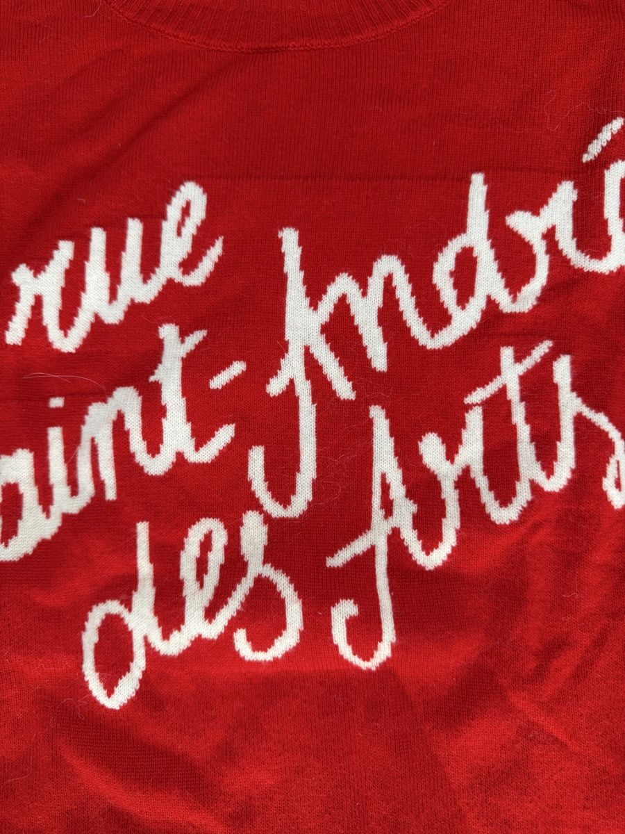Maje Maglioni & Felpe: MAJE Strickpullover, Grösse 3, Rot mit Schriftzug ! – Nuovo (secondo la descrizione) da Chur venduto da simhofstr