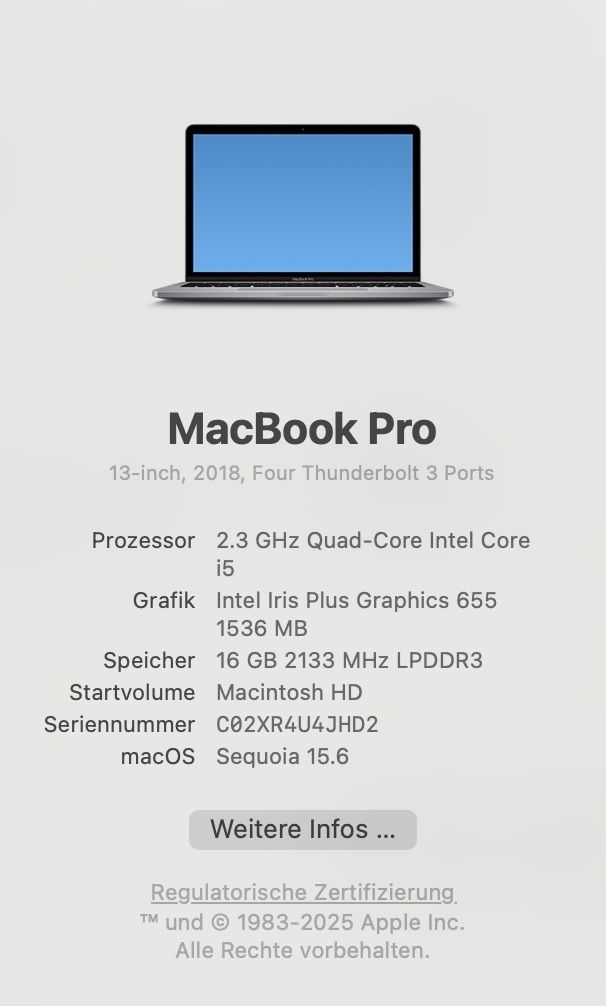 Apple Notebooks: MacBook Pro 13-inch 2018 Intel Core i5 16GB RAM – Gebraucht aus Eiken von Scrumhalf 6
