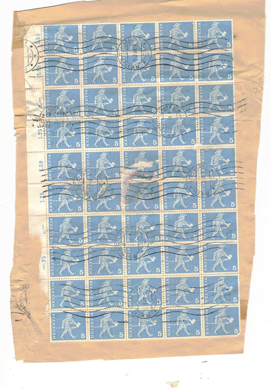 Tutti i francobolli: Briefmarken ganzer Bogen Schweiz gestempelt – Usato da Widnau venduto da Seppl480