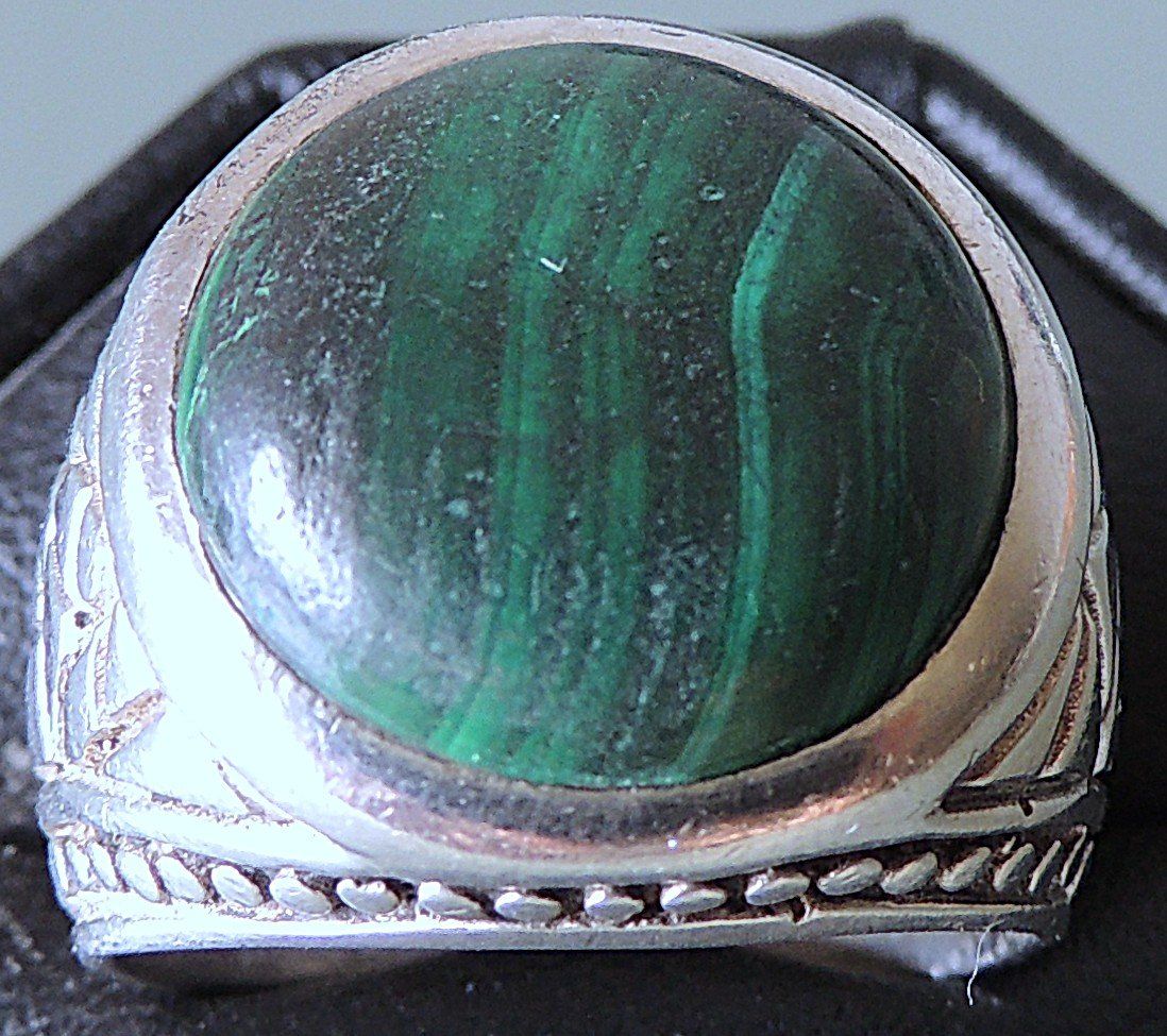 Ringe: Malachit Silber 925 Fingerring Gr. 55  native american – Gebraucht aus Waldenburg von schaller707