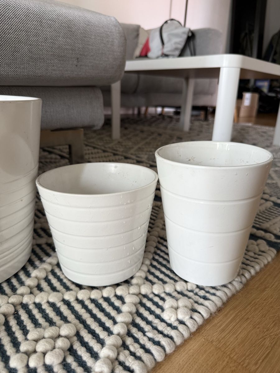 Ikea Vasi per fiori: 4 Übertöpfe 2x grosse und 2x kleine – Usato da Winterthur venduto da ivule2000 3