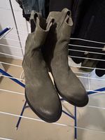 Biker Stiefeletten Wildleder olivgrün 38 Lazamani