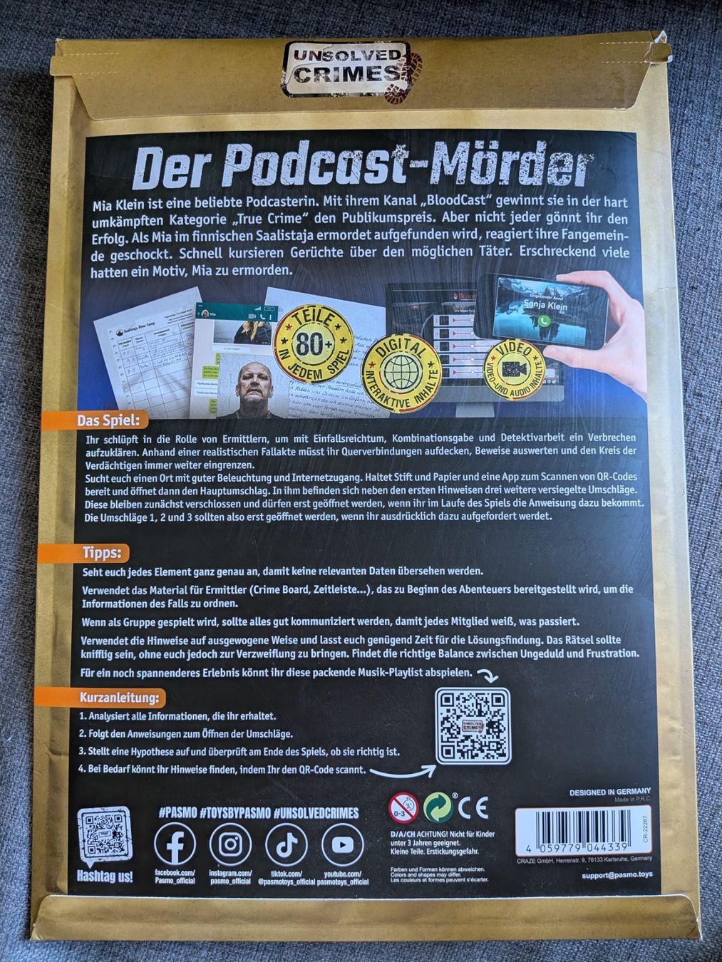 Giochi: Puzzle Spiel unresolved crimes – Nuovo e nell'imballaggio originale da Horgen venduto da sunny080 1