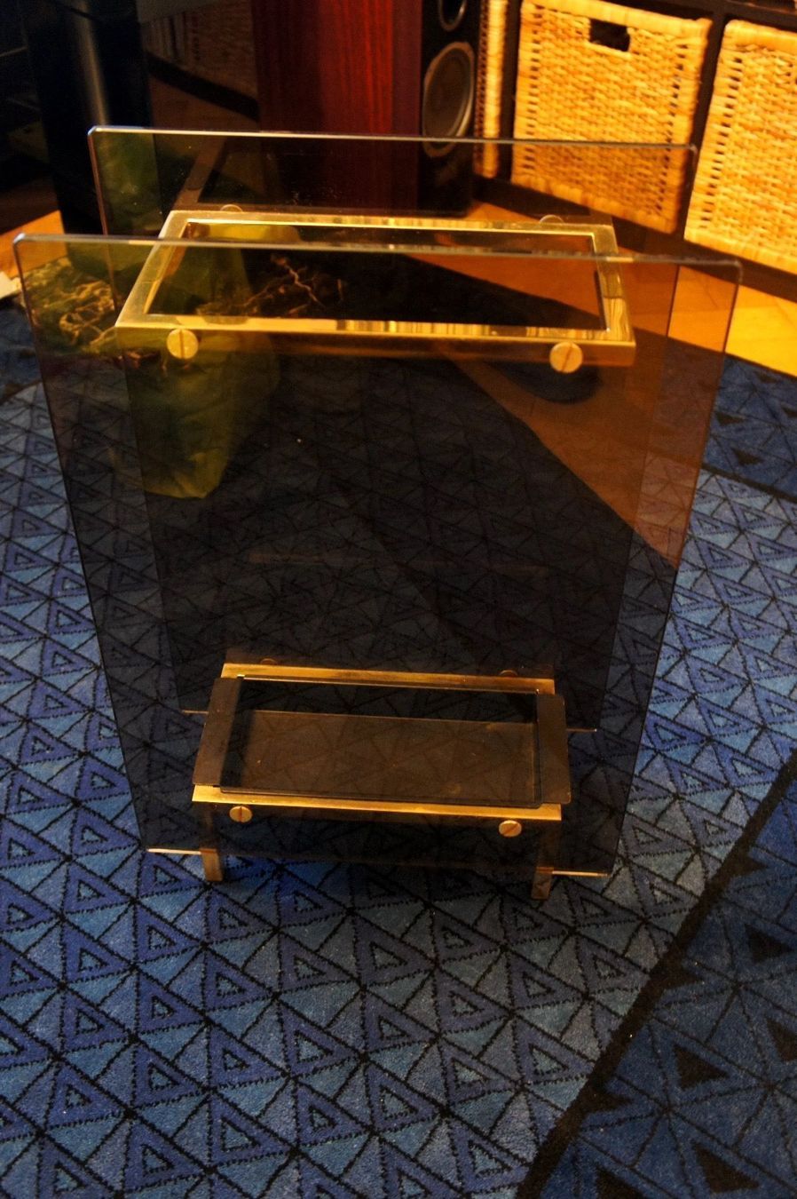 Altri mobili per ufficio: Design Regenschirmständer Messing Glas – Usato da Lugano venduto da lussy1717 2
