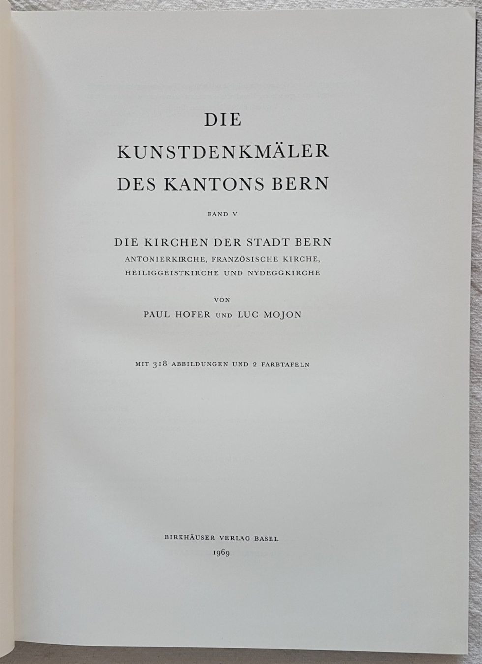 Libri: Kunstdenkmäler des Kt. Bern, Band V – Usato da Schaffhausen venduto da Hottschili 1