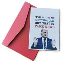Geburtstagskarte Trump, mit Umschlag  (neu, OVP)