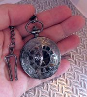NEU Taschenuhr hochglänzend, Keramikeffekt inkl. Kette