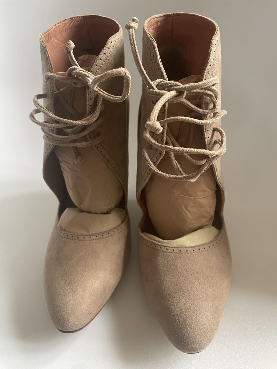 Scarpe da donna: Bottines compensées Alaïa beige 38,5 daim – Usato da Lausanne venduto da Charly_brune 4
