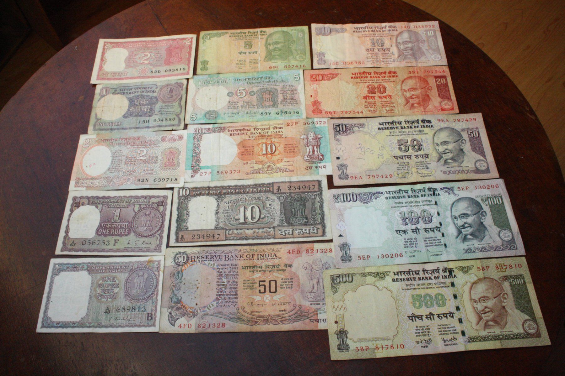 Banknoten: Inde lot 15 billets – Gebraucht aus Cormondrèche von Hermes.monnaies