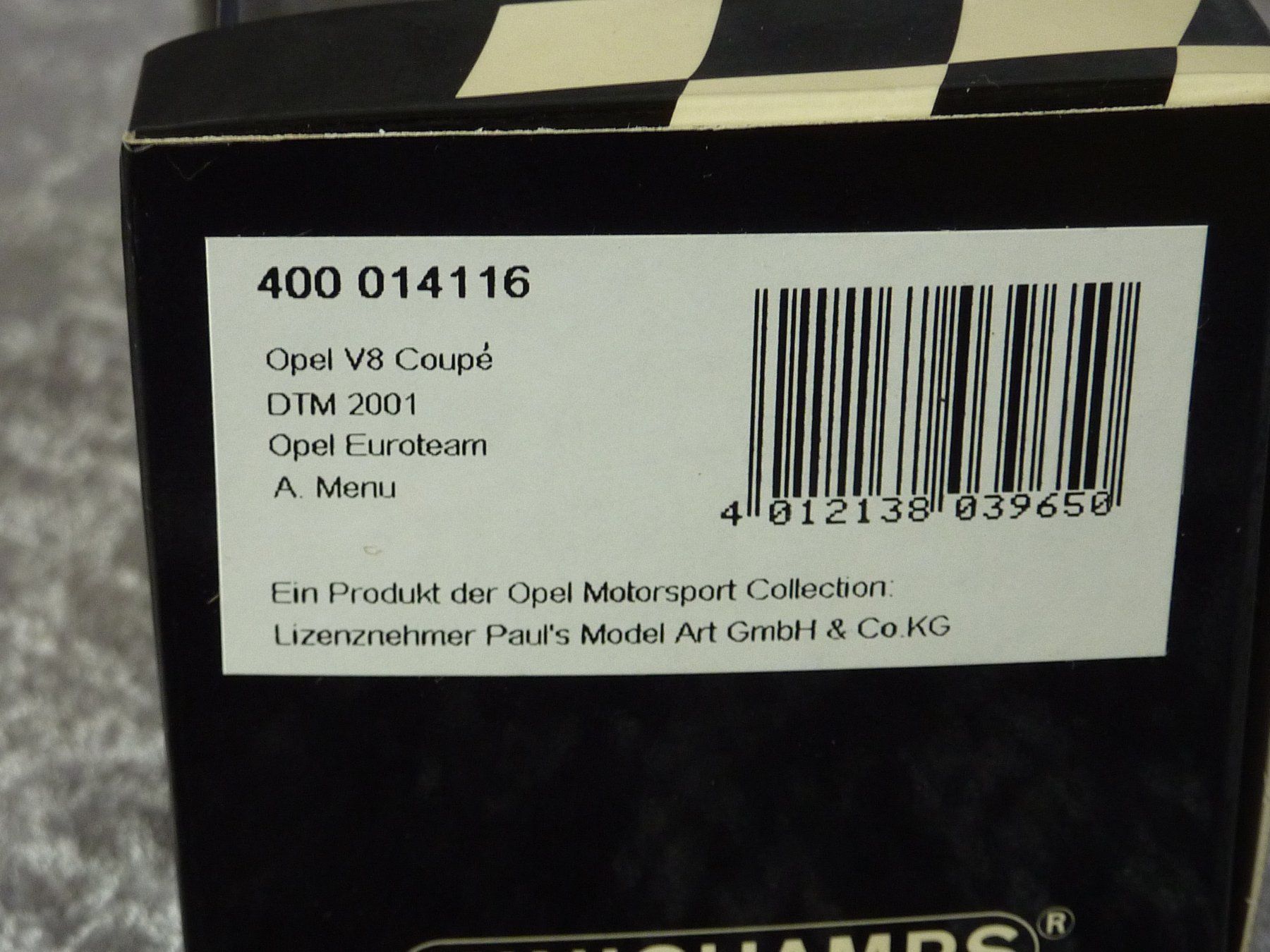 Minichamps Modellini d'auto: Opel V8 Coupe # 16 DTM 2001  1:43 – Nuovo e nell'imballaggio originale da Dürrenäsch venduto da modellautos4you 6