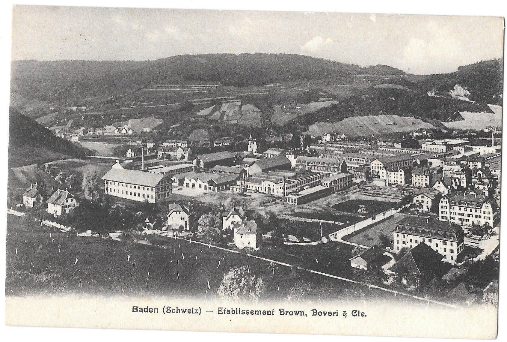 Cartoline postali: Baden Etablissement Brown Boveri – Usato da Olten venduto da clotaldi
