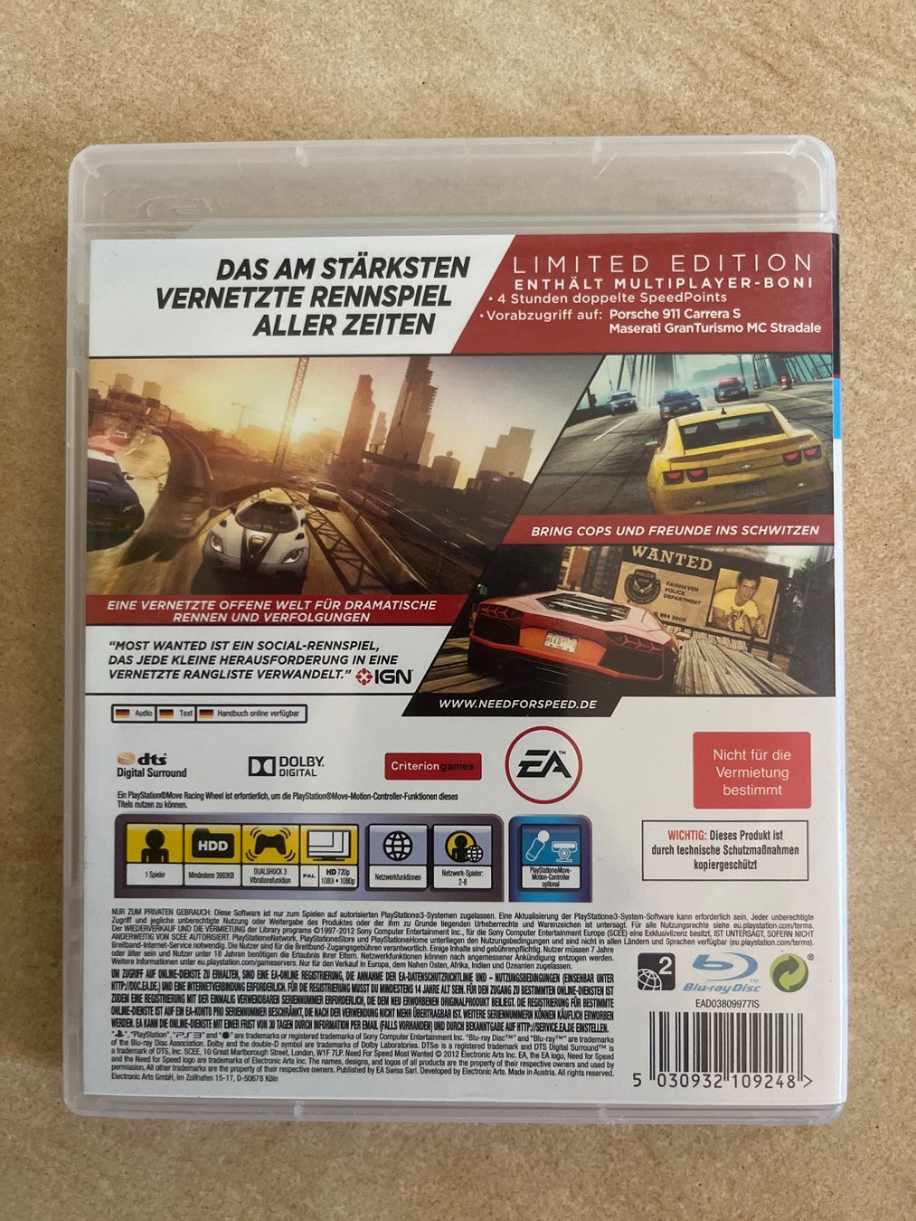Sony Spiele: Jeu Need for Speed Most Wanted Limited Edition pour PS3 – Gebraucht aus Vernayaz von Darkfrost 1