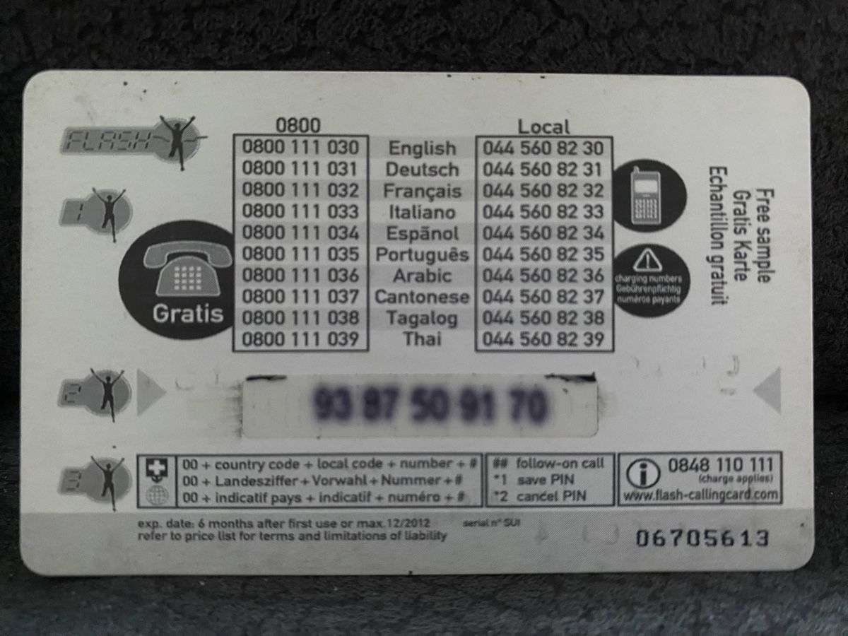 Schede telefoniche: Prepaid card – Usato da Lausanne venduto da babacard10 1