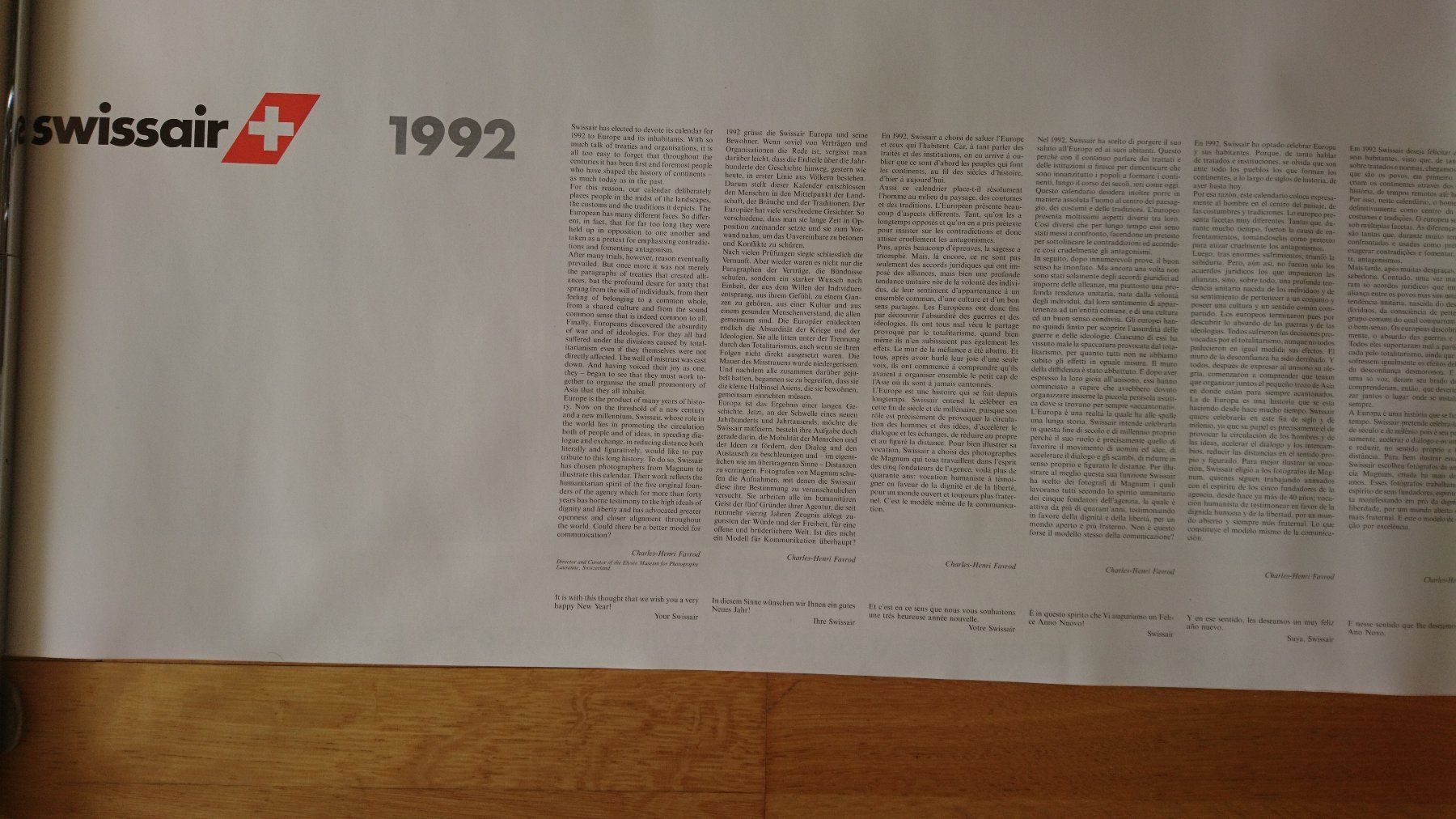 Kalender: Swissair Kalender 1992, ungebraucht, – Neu (gemäss Beschreibung) aus Luzern von Einh0rn 2