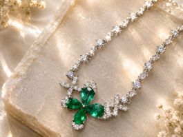 Echte Smaragd Collier aus Silber 925 Kette neu
