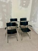 4er Set italienische Arrben Sultana Stühle aus Leder