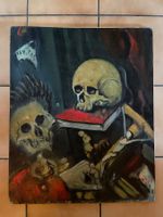 Tableau peinture Vanitas Crâne Occasion