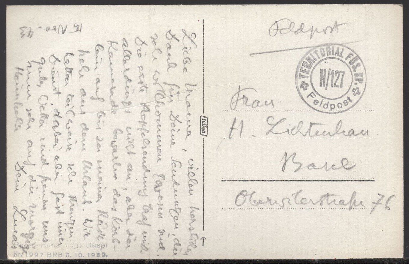 Cartes postales: Wildenstein, Schloss  ( Feldpost  ) – D'occasion à Aarau par kufi44 2