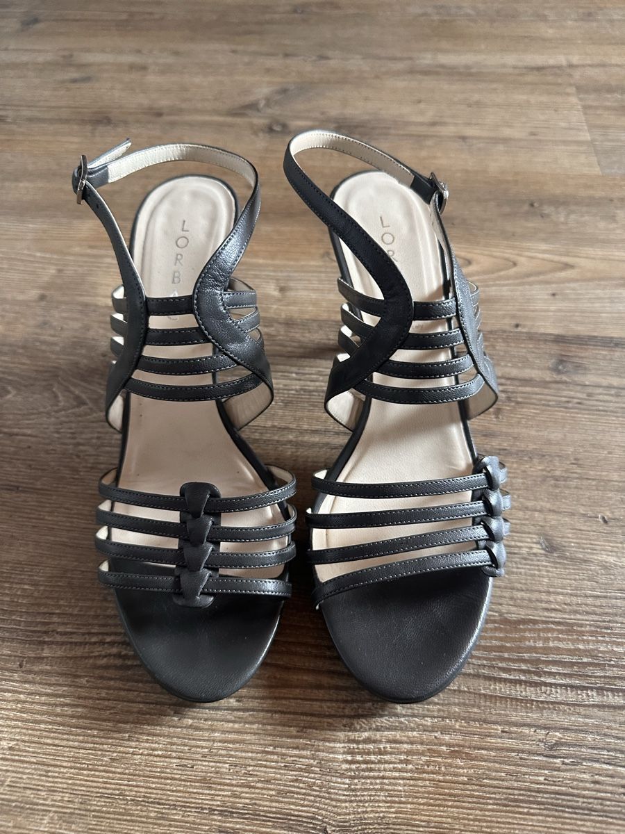 Scarpe da donna: Dunkel Graue Sandalen , Grösse 41, Lorbac – Usato da St. Moritz venduto da Dar-23 1