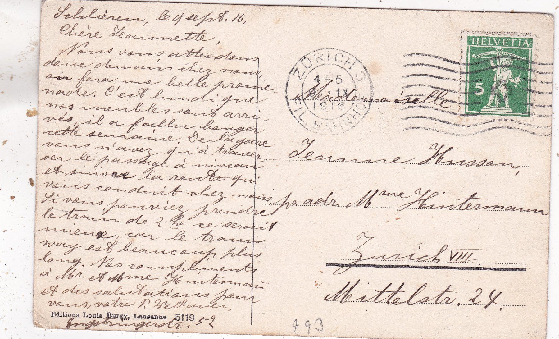 Cartes postales: Porrentruy 1916 – D'occasion à Herisau par Lisegrat2008 1