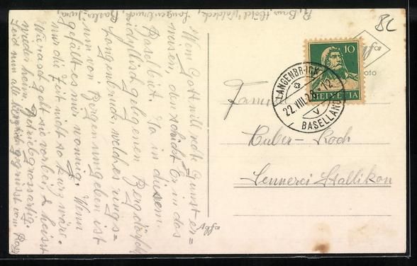 Cartoline postali: AK Langenbruck, Hotel Pension Waldeck – Usato da Berlin venduto da bartko-reher 1