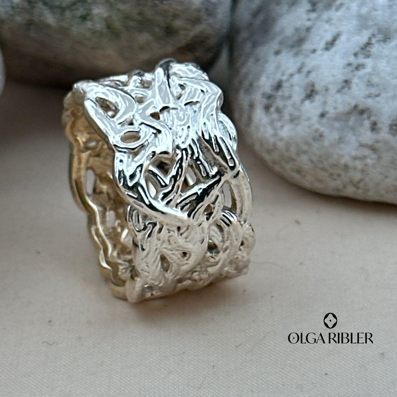 Olga Ribler Anelli: Statement Silber Ring 925 bicolor Grösse 58 – Nuovo (secondo la descrizione) da Luzern venduto da Schmuckoutlet 5