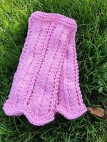 Pulswärmer handgestrickt dunkelrosa
