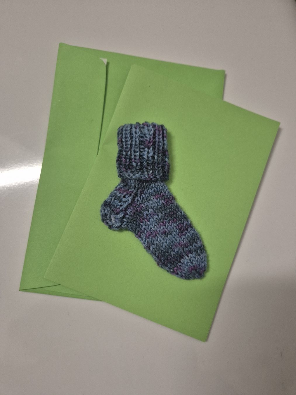 Karten: Karte mit Umschlag Socken – Neu (gemäss Beschreibung) aus Langenthal von Polarisstern
