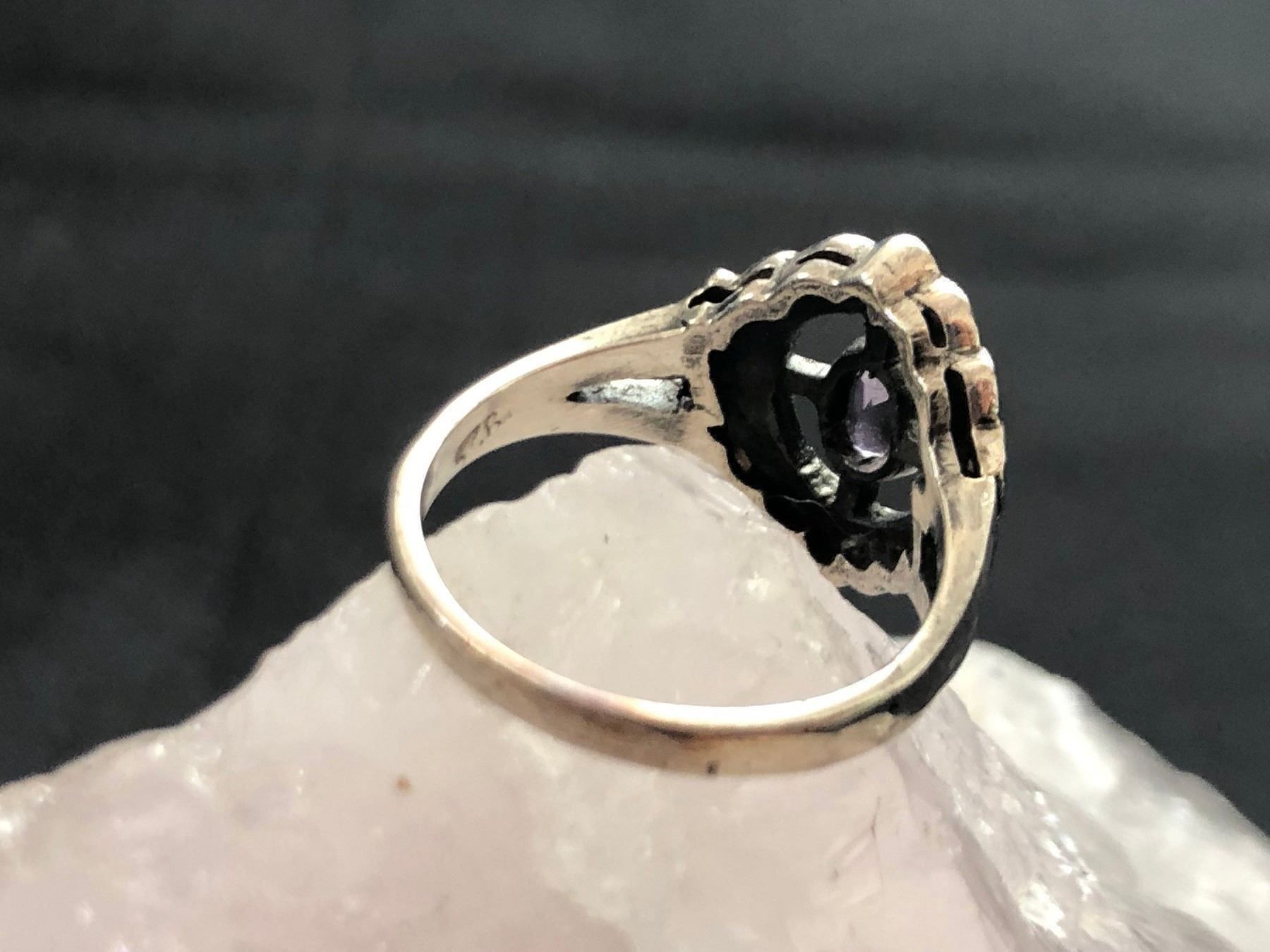 Anelli: Ring Silber 925 mit lila Stein – Usato da Istighofen venduto da Ringparadies 1