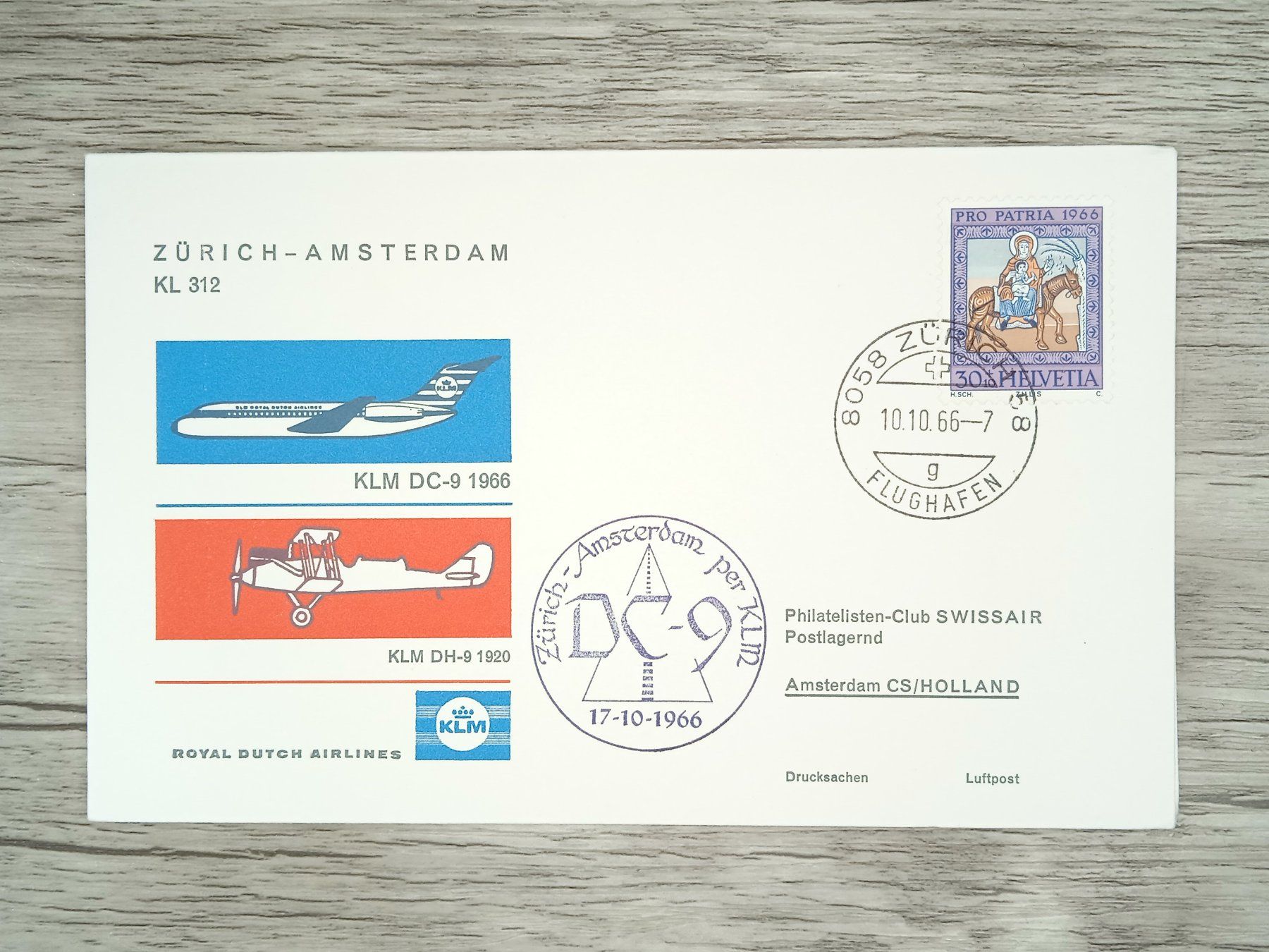 Tutti i francobolli: TR100 Enveloppe + Timbre  Suisse 1966 – Usato da Cousset venduto da Patrick_Collections