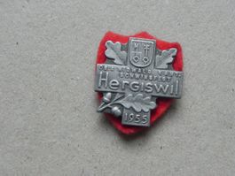 Abzeichen OB - NW Kant. Schwingfest Schwingen Hergiswil 1955
