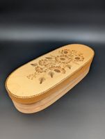 Bühler Holzspan Schachtel oval Schweizer Handarbeit Vintage