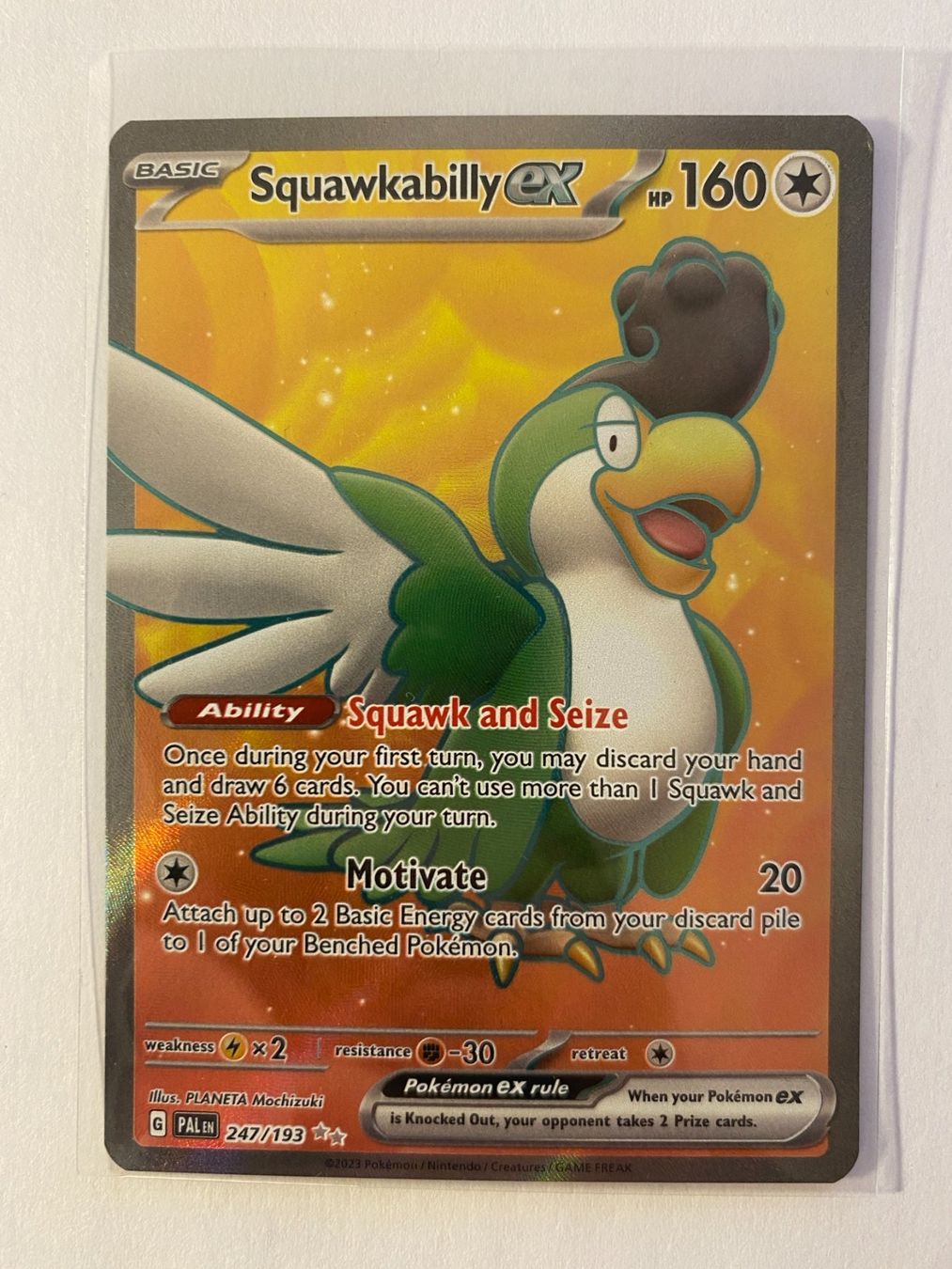 Pokémon Carte collezionabili: Pokemon Squawkabilly EX 247/193 Paldea Evolved EN – Nuovo (secondo la descrizione) da Weingarten-Kalthäusern venduto da McGmavlo