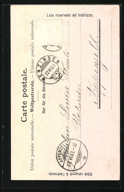 Cartoline postali: AK Menzingen, Töchter-Institut – Usato da Berlin venduto da bartko-reher 1
