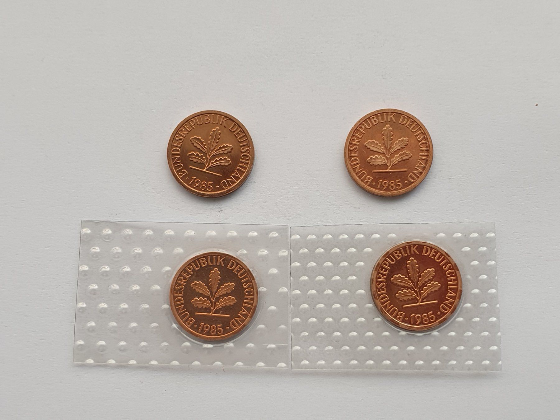 Tutti le monete: 1 Pfennig 1985 Stgl D-F-G-J – Nuovo (secondo la descrizione) da Pravidondaz venduto da LVtik 1