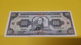 Banknote Ecuador 100 Sucres 1997 