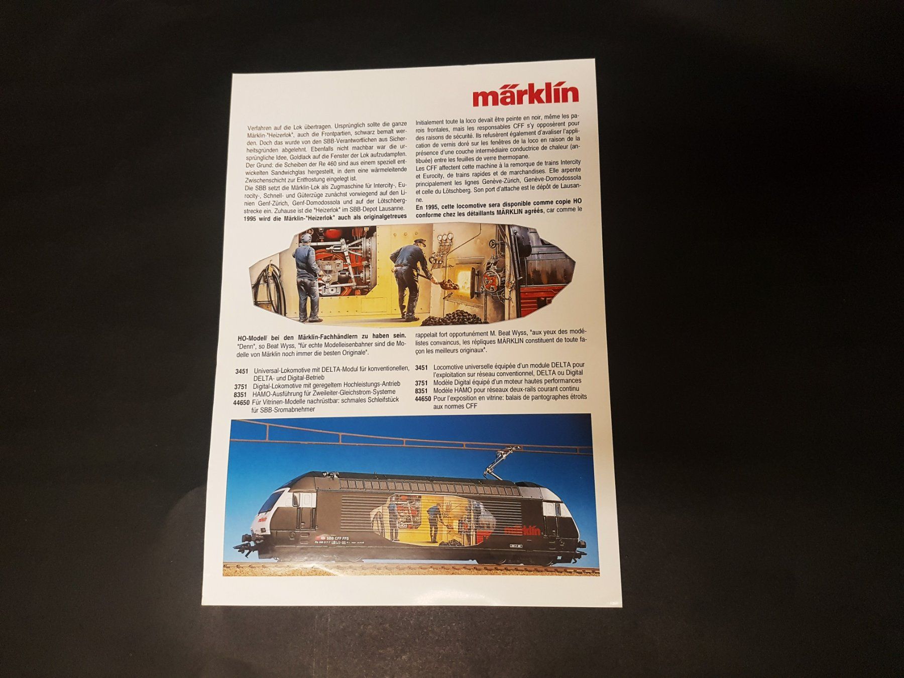 Märklin Modelleisenbahnen: Märklin, affichette, prospectus, Märklin Heizerlok, 1994 – Neu und originalverpackt aus Martigny von Abm1000 1