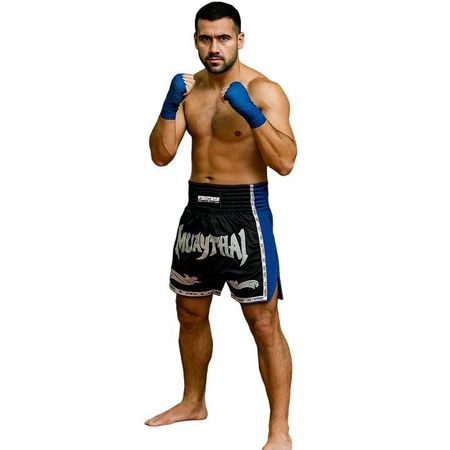 FIGHTERS - Muay Thai Short / Elite / Schwarz-Blau / XS - XXL