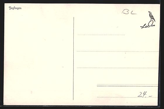 Cartoline postali: Zeglingen, Ortsansicht mit Feldern aus d – Usato da Berlin venduto da bartko-reher 1