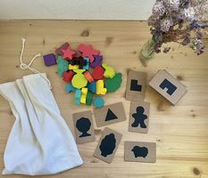 Schatten Puzzle Holz inspiriert von Montessori