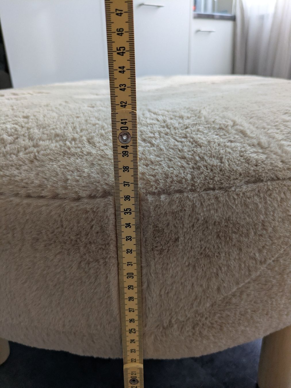 Jysk Sgabelli: Runder Pouf beiger Stoff – Usato da Sommeri venduto da Lili0113 3
