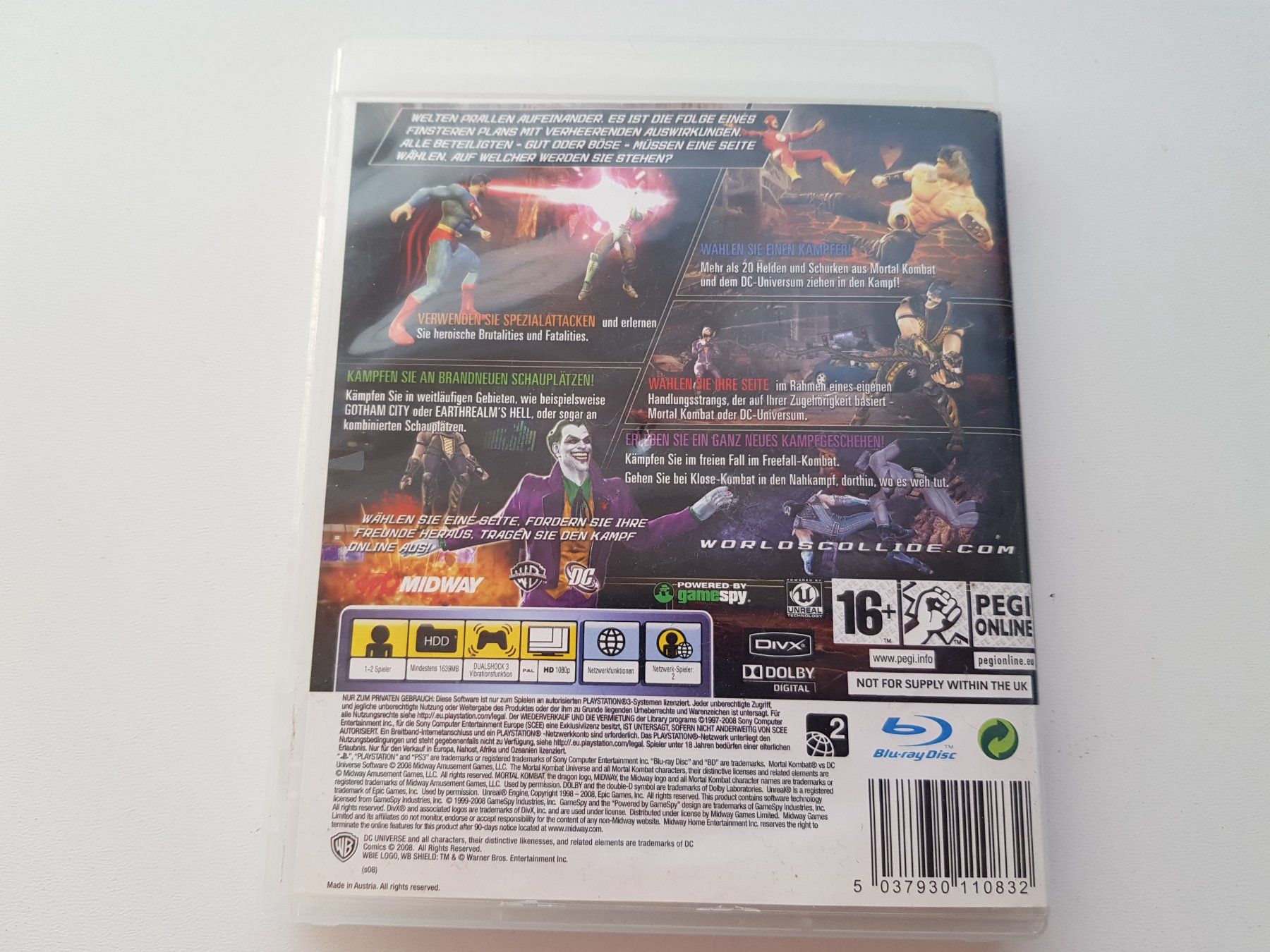 Spiele: Mortal Kombat vs. DC Universe PS3/ Playstation 3 – Gebraucht aus Bassersdorf von retrolab 2
