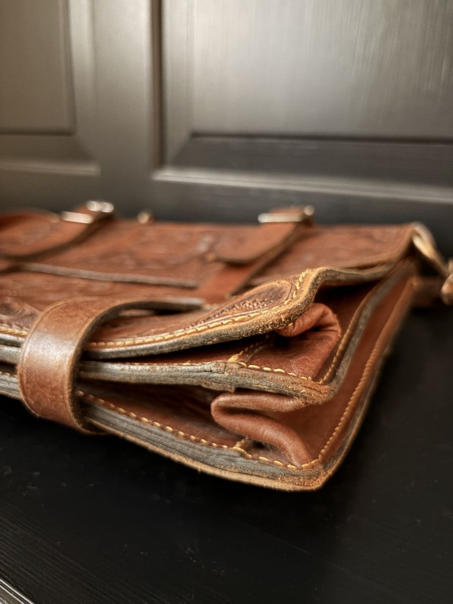 Ralph Lauren Koffer & Taschen: RRL Double Ralph Lauren Hand Tooled Leather Briefcase – Neu (gemäss Beschreibung) aus zug von alw_5lk9 8