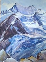 Aquarell Ferdinand Meyer-Streiff Saas Fee VS 1954