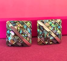 Neuseeland: Paua Muschel Vintage schöön Ohrstecker