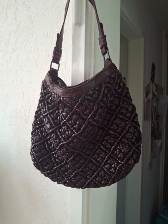 Tolle Lederhandtasche geflochten