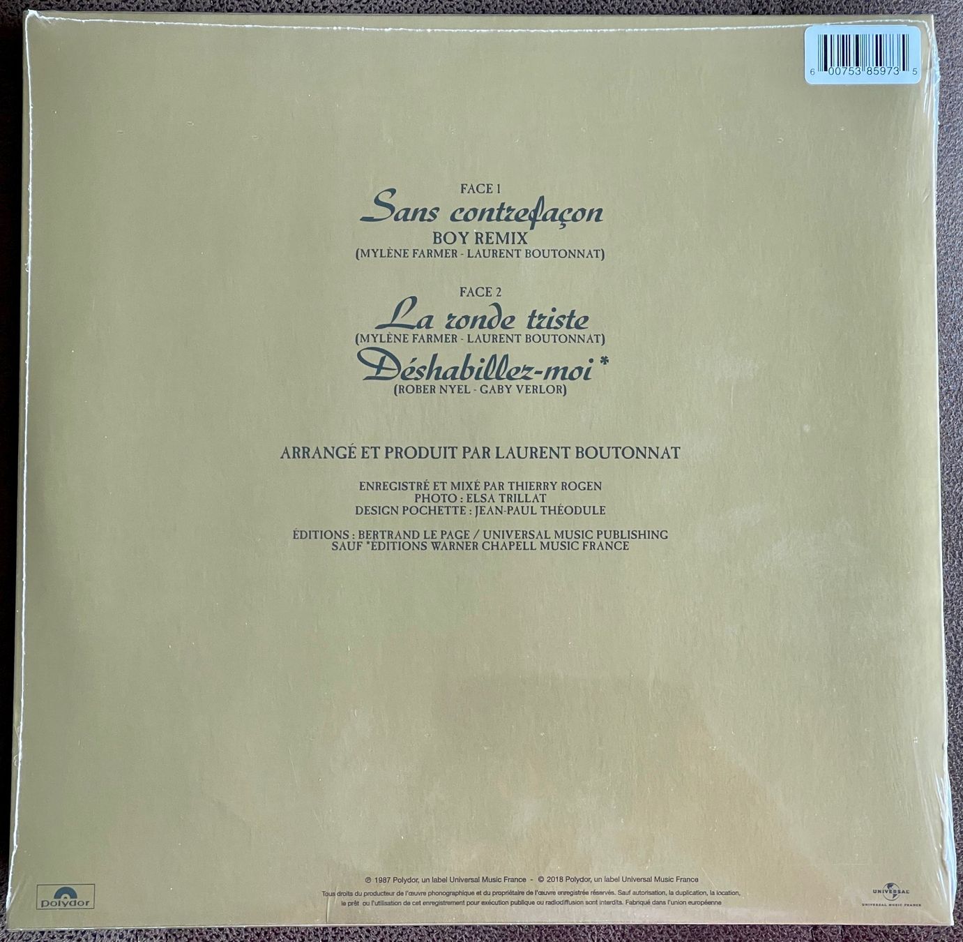 Vinyles: Mylène Farmer Sans Contrefaçon Max Single 12" yellow vinyl – Neuf (Voir description) à Aarau par 80sAngel 1