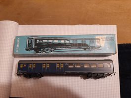 Vintage Märklin Postwagen 4048 NS Niederlande blau mit OVP