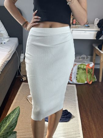 Zara Rock gerippt weiss
