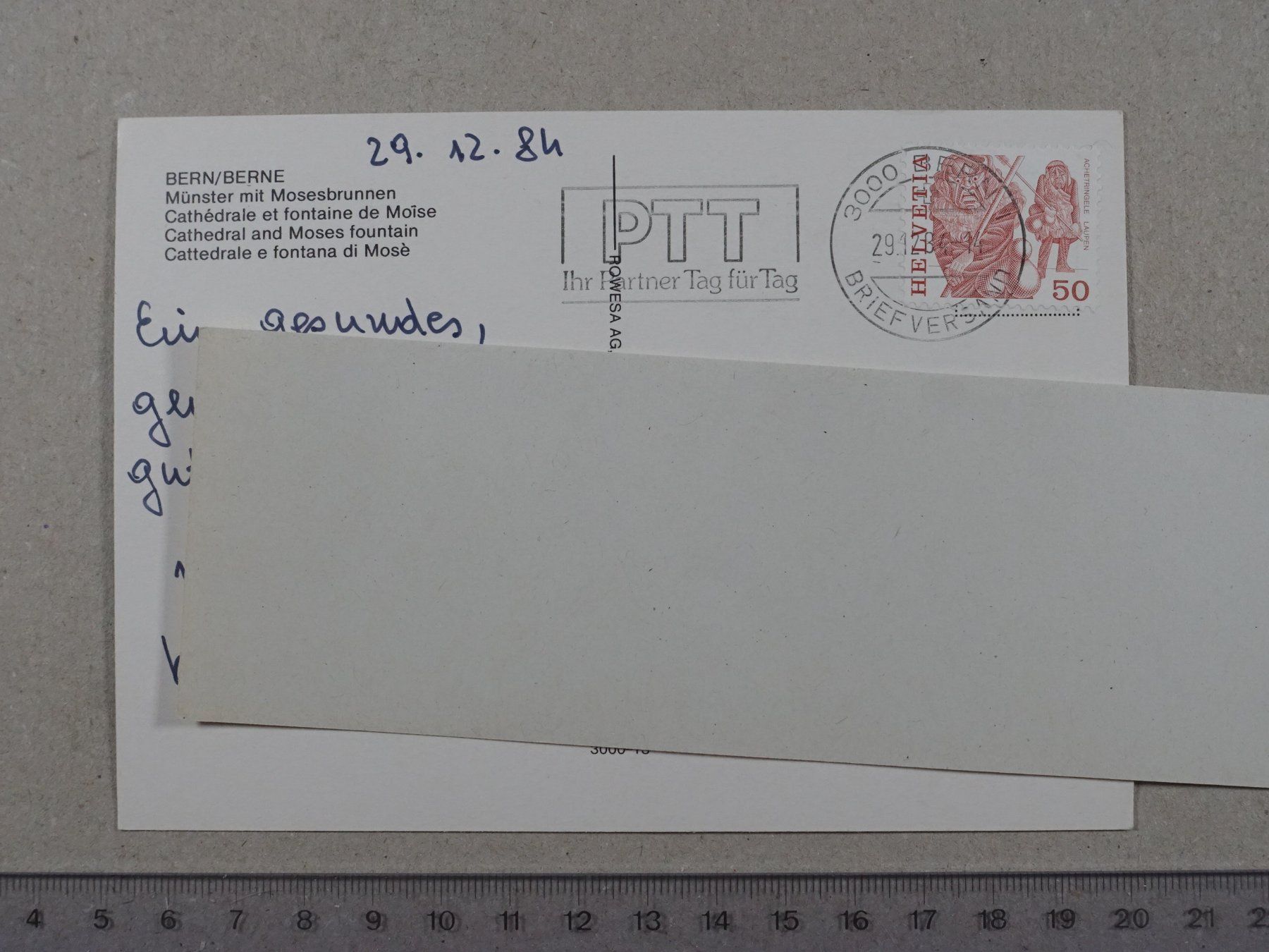 Ansichtskarten: Bern, Münster, 1984 – Gebraucht aus Lenzburg von fh1 1